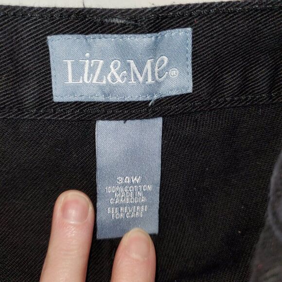 NWOT Liz & Me Black Denim Jeans Women’s Plus size 34W (not 34waist) 6XL - Picture 5 of 6